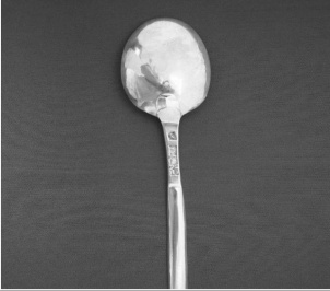silver marrow spoon: 1748