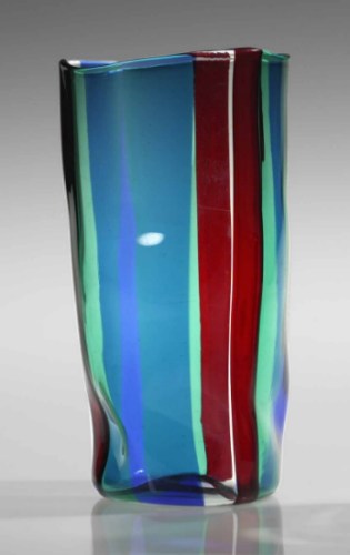 Fulvio Bianconi: fasce verticali vase c. 1950